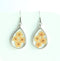 1pcs Teardrop pressed flower pendant jewelry necklace Earrings