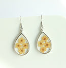 1pcs Teardrop pressed flower pendant jewelry necklace Earrings