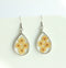 1pcs Teardrop pressed flower pendant jewelry necklace Earrings