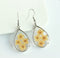 1pcs Teardrop pressed flower pendant jewelry necklace Earrings