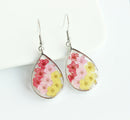 1pcs Teardrop pressed flower pendant jewelry necklace Earrings