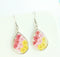 1pcs Teardrop pressed flower pendant jewelry necklace Earrings