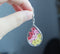 1pcs Teardrop pressed flower pendant jewelry necklace Earrings