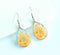 1pcs Teardrop pressed flower pendant jewelry necklace Earrings