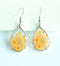 1pcs Teardrop pressed flower pendant jewelry necklace Earrings