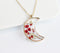 1pcs Crescent moon Pressed Flower Pendant necklace Earrings