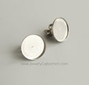 100pcs Stainless Steel Bezel Earrings Studs Settings, Earrings Blanks,Earrings Base