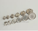 20pcs Surgical Stainless Steel Bezel Earring Studs Settings, Earrings Blanks,earrings Base