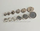 20pcs Surgical Stainless Steel Bezel Earring Studs Settings, Earrings Blanks,earrings Base