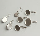 100pcs Surgical Stainless Steel Bezel Earring Studs Settings, Earrings Blanks,earrings Base