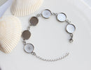 5pcs 8-25mm stainless steel bracelet Base Settings Bezel bracelet blanks Cabochon trays