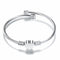 Three-color stainless steel wire braided bracelet, heart-shaped bracelet, stainless steel vacuum electroplating chain all-match non-fading