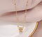 Luxury gold small waist stainless steel necklace, 18k diamond pendant ,stainless steel vacuum electroplating chain all-match non-fading