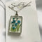 1pcs Handmade pressed flower pendant necklace jewelry Rectangle 21x34mm