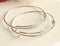 5pcs Stainless Steel Adjustable Bangle Double Loop 66mm Adjustable Wire Bangle