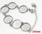 5pcs 8-25mm stainless steel bracelet Base Settings, Bezel bracelet blanks Cabochon trays