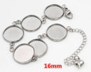 5pcs 8-25mm stainless steel bracelet Base Settings, Bezel bracelet blanks Cabochon trays