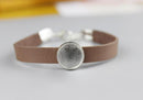 10pcs leather bracelet blanks 12mm Bracelet Settings, Bezel Bangle Bracelet Bases