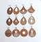 10pcs wood Bezel Earring Studs, Base with Loop Earring Blanks, Bezel earring Blanks