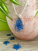 1pcs  Handmade Teardrop pressed flower pendant necklace jewelry