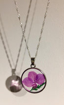 1pcs pressed flower pendant necklace, Real dried flower jewelry wholesale