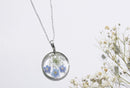 1pcs pressed flower pendant necklace, Real dried flower jewelry wholesale