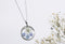 1pcs pressed flower pendant necklace, Real dried flower jewelry wholesale