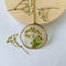 1pcs  pressed flower Pendant Necklace