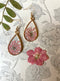 2pcs Handmade resin dried flower earrings