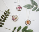 1pcs pressed flower pendant necklace, Real dried flower jewelry wholesale